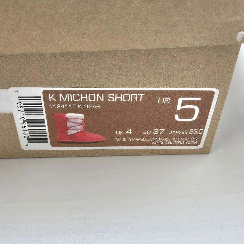 KOOLABURRA BY UGG‎ JUNIOR  GIRLS SIZE 5 PINK MICHON SHORT SUEDE  WINTER BOOTS